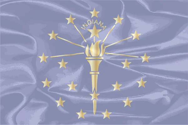 Indiana State Drapeau de soie — Image vectorielle