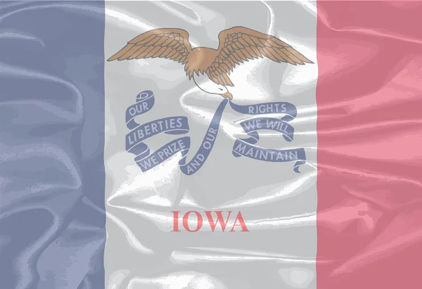 Bandera de seda del estado de Iowa — Archivo Imágenes Vectoriales