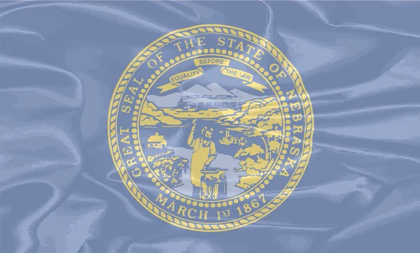 Nebraska State Silk Flag — Wektor stockowy