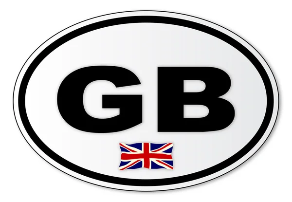 GB Plate — Stockový vektor