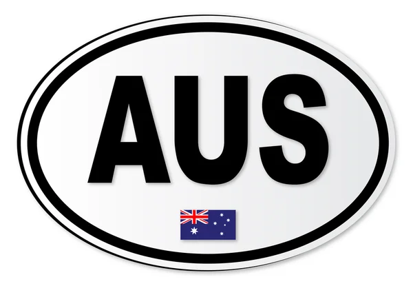 Australie AUS Plate — Image vectorielle