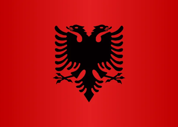 Bandera de Albania — Vector de stock