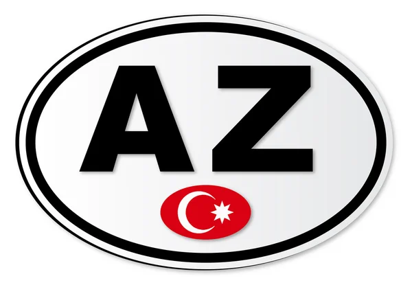 Azerbaijan AZ Plate — ストックベクタ