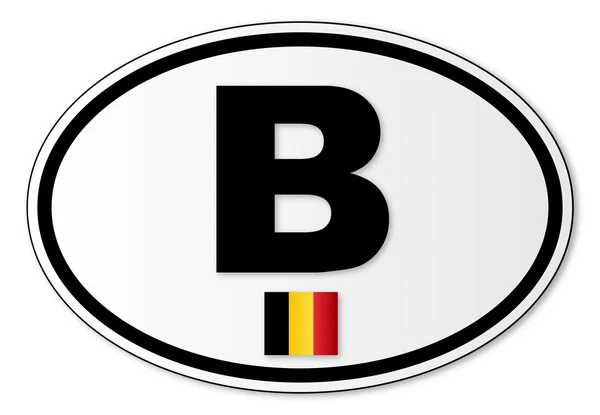 Belgique Plaque B — Image vectorielle