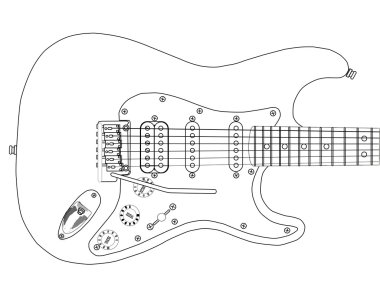 Download Electric Guitar Outlines Free Vector Eps Cdr Ai Svg Vector Illustration Graphic Art