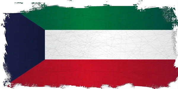 クウェート グランジの旗 — ストックベクタ