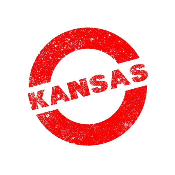 Sello de tinta de goma Kansas — Vector de stock