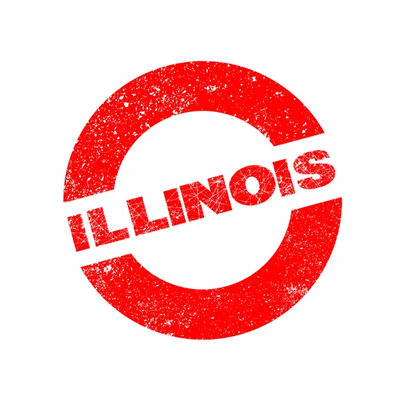Timbre d'encre en caoutchouc Illinois — Image vectorielle