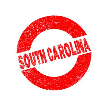 Kauçuk mürekkep damgası Güney Carolina