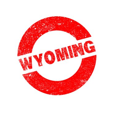 Kauçuk mürekkep damgası Wyoming