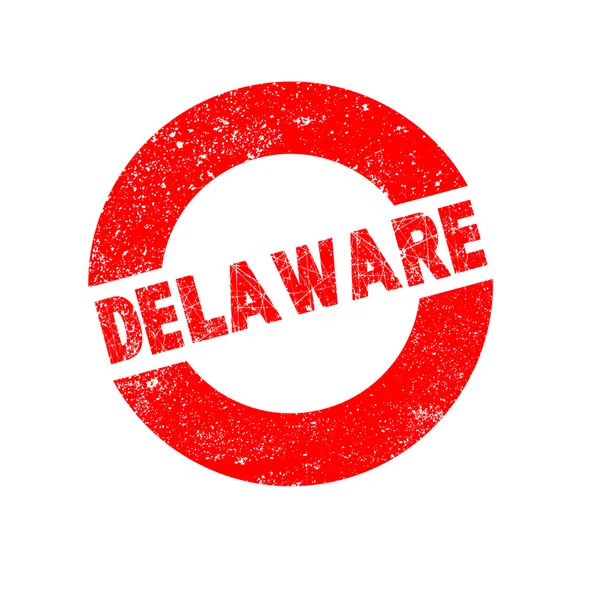 Kauçuk mürekkep damgası Delaware — Stok Vektör