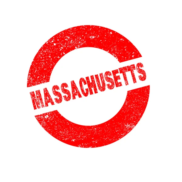 Timbre d'encre en caoutchouc Massachusetts — Image vectorielle