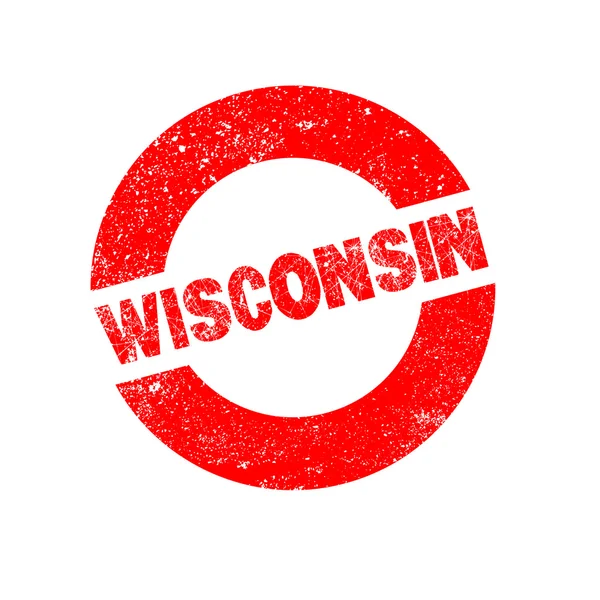 Timbre d'encre en caoutchouc Wisconsin — Image vectorielle