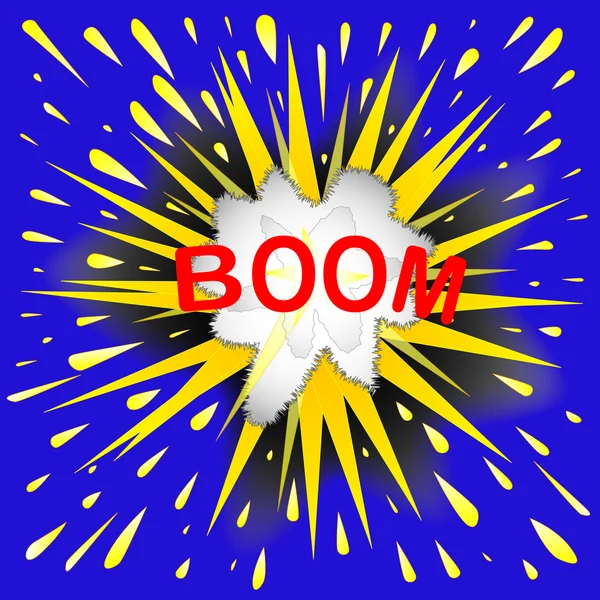 Boom-Cartoon-Blase — Stockvektor