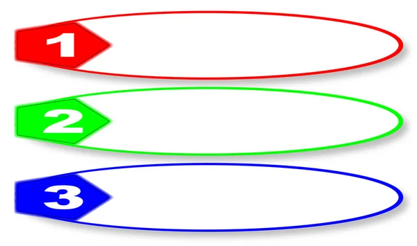 Bannière en 3 étapes — Image vectorielle