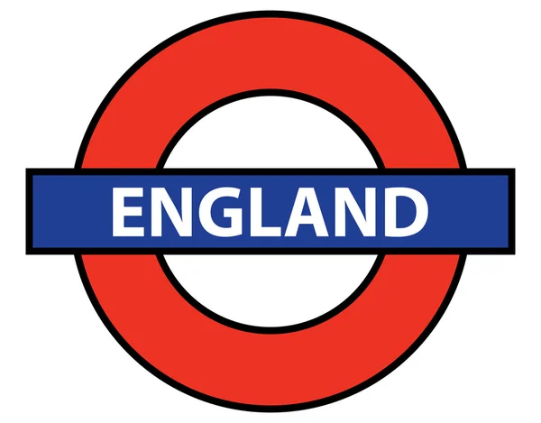 England Underground Sign — Stockvektor