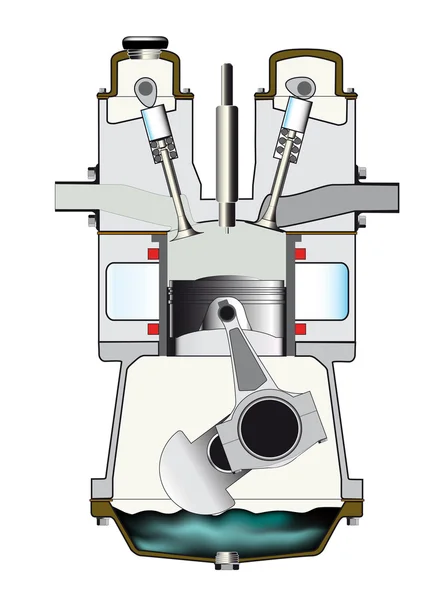 Diesel induktion Stroke — Stock vektor