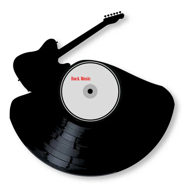 Disque de silhouette rock — Image vectorielle