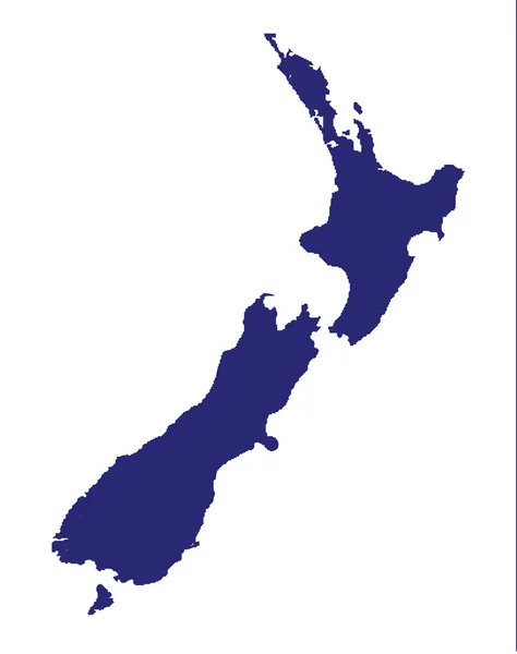 Yeni Zelanda siluet — Stok Vektör