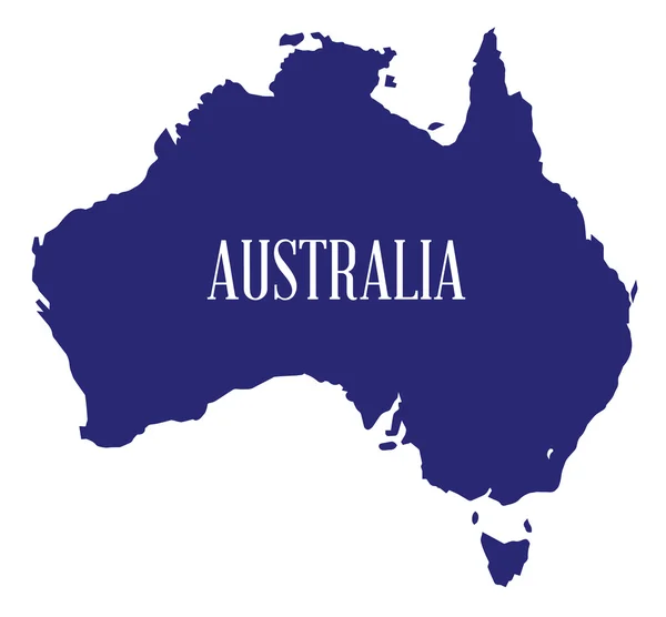 Australia Map Silhouette — Stock Vector