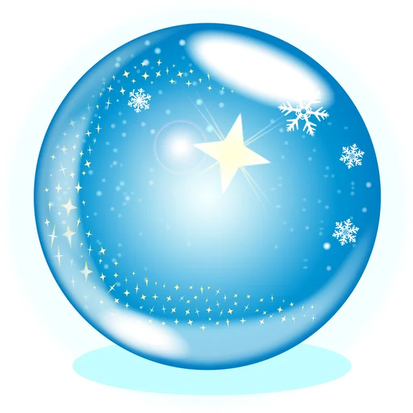 Kerstmis sterren Globe — Stockvector