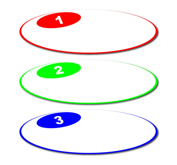 3 Steps Oval Balloons