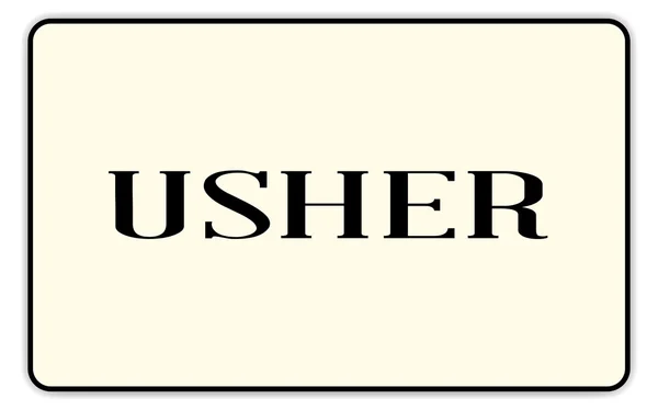 Usher — Stok Vektör