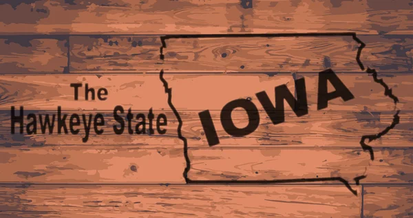 Iowa Harita Markası — Stok Vektör