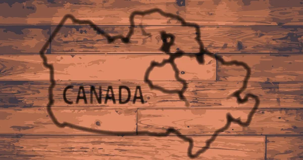 Canada kaart merk — Stockvector