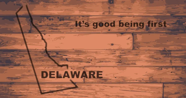 Delaware mapa marca —  Vetores de Stock