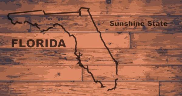 Značka mapa Florida — Stockový vektor