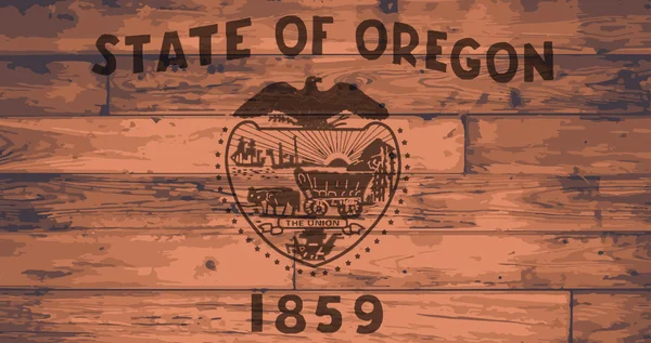 Oregon State bayrak marka — Stok Vektör