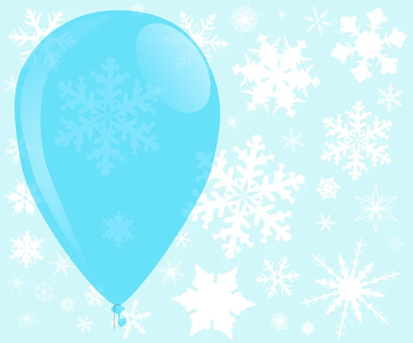 Mavi Noel balon — Stok Vektör