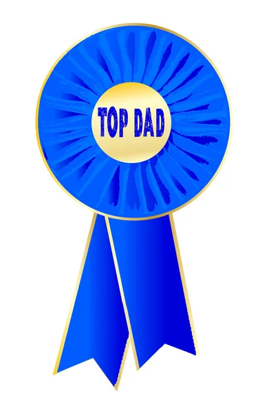 Top Dad Rosette — Stock Vector
