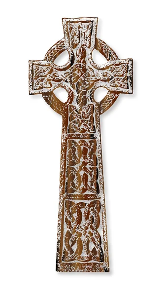 Dřevěná keltský kříž — Stockový vektor