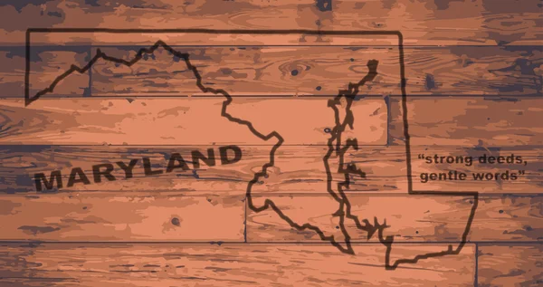 Мэриленд Карта Бренд — стоковый вектор