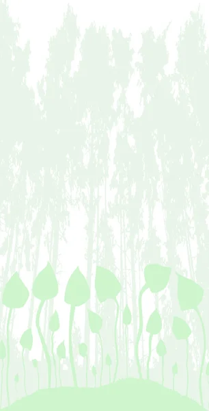 Champignons dans la forêt — Image vectorielle