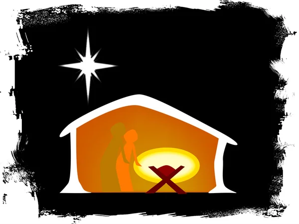 Born in a Manger — Stock Vector