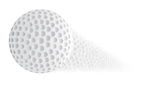 Golf Ball Trajectory — Stock Vector