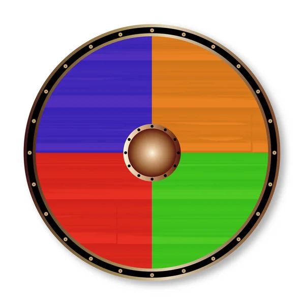 Ronde Viking Shield — Stockvector