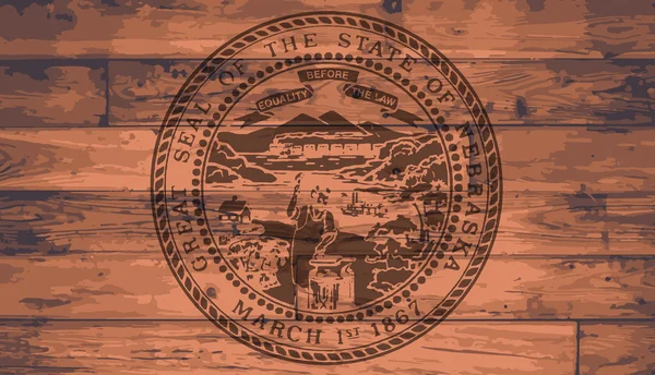 ネブラスカ州旗ブランド — ストックベクタ