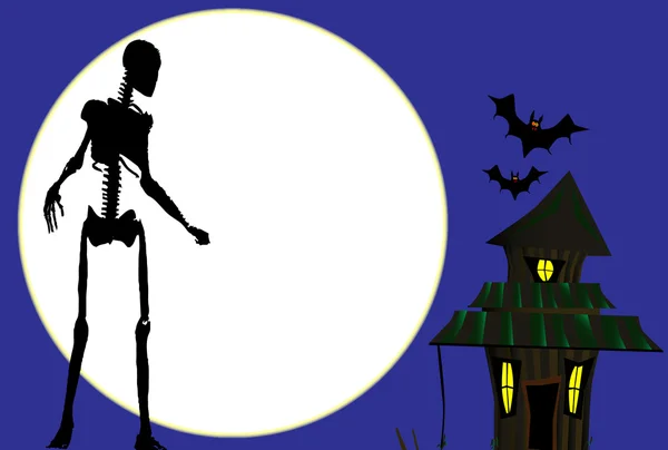 Halloween Skeleton — Stock Vector