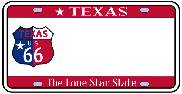 Texas State License Plate — Stock vektor