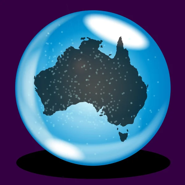 Australia Crystal Ball — Stock Vector