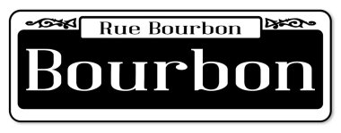 Rue Bourbon Street Sign clipart