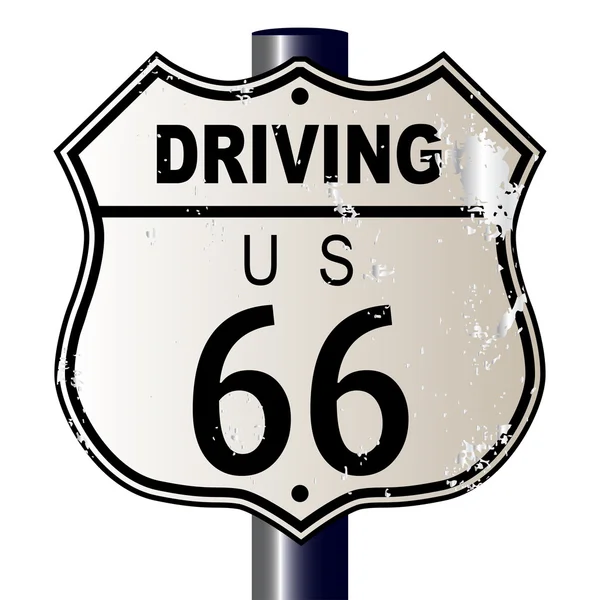 Wegweiser Route 66 — Stockvektor