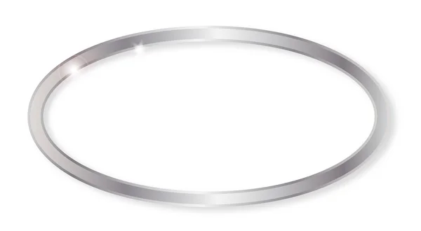 Bouton ovale blanc — Image vectorielle