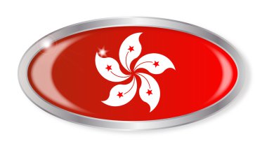 Hong Kong bayrak Oval düğmesini