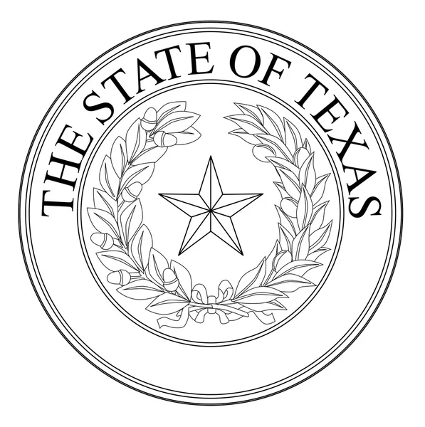 Il sigillo dello stato del Texas — Vettoriale Stock