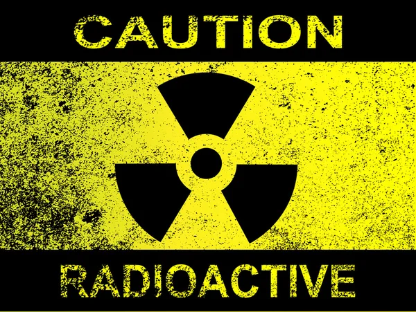 Sinal radioactivo de precaução — Vetor de Stock